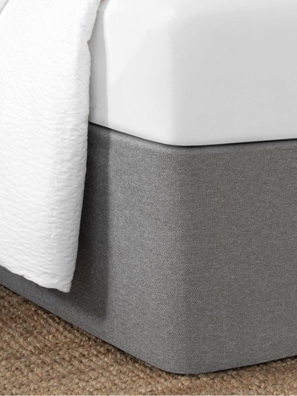Circa bed wrap King/Grey Upholstered Bed Skirt / Box Spring Cover